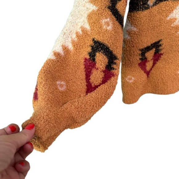 Francesca's Miami Camel Carolina Southwest Teddy Sweater. Size Large - Picture 6 of 11